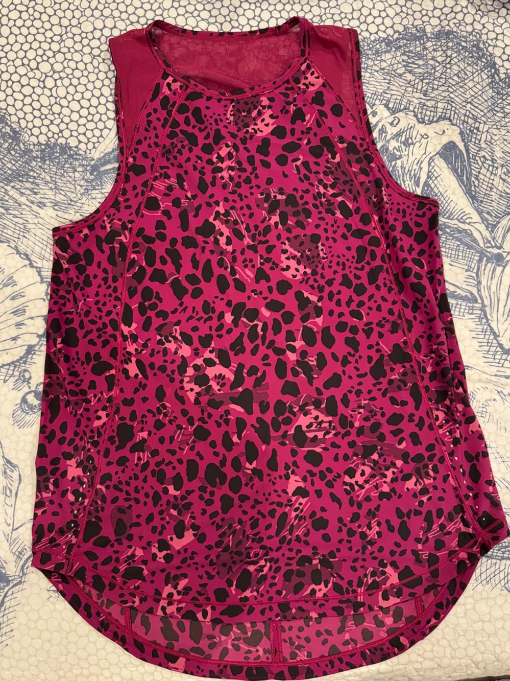 lululemon athletica Sculpt Magenta and Black Animal Print Performance Tank